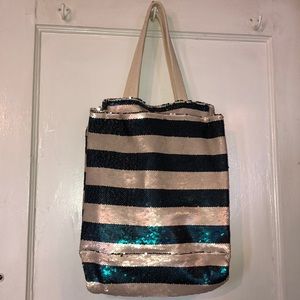 Anthropologie Sequin Striped Purse